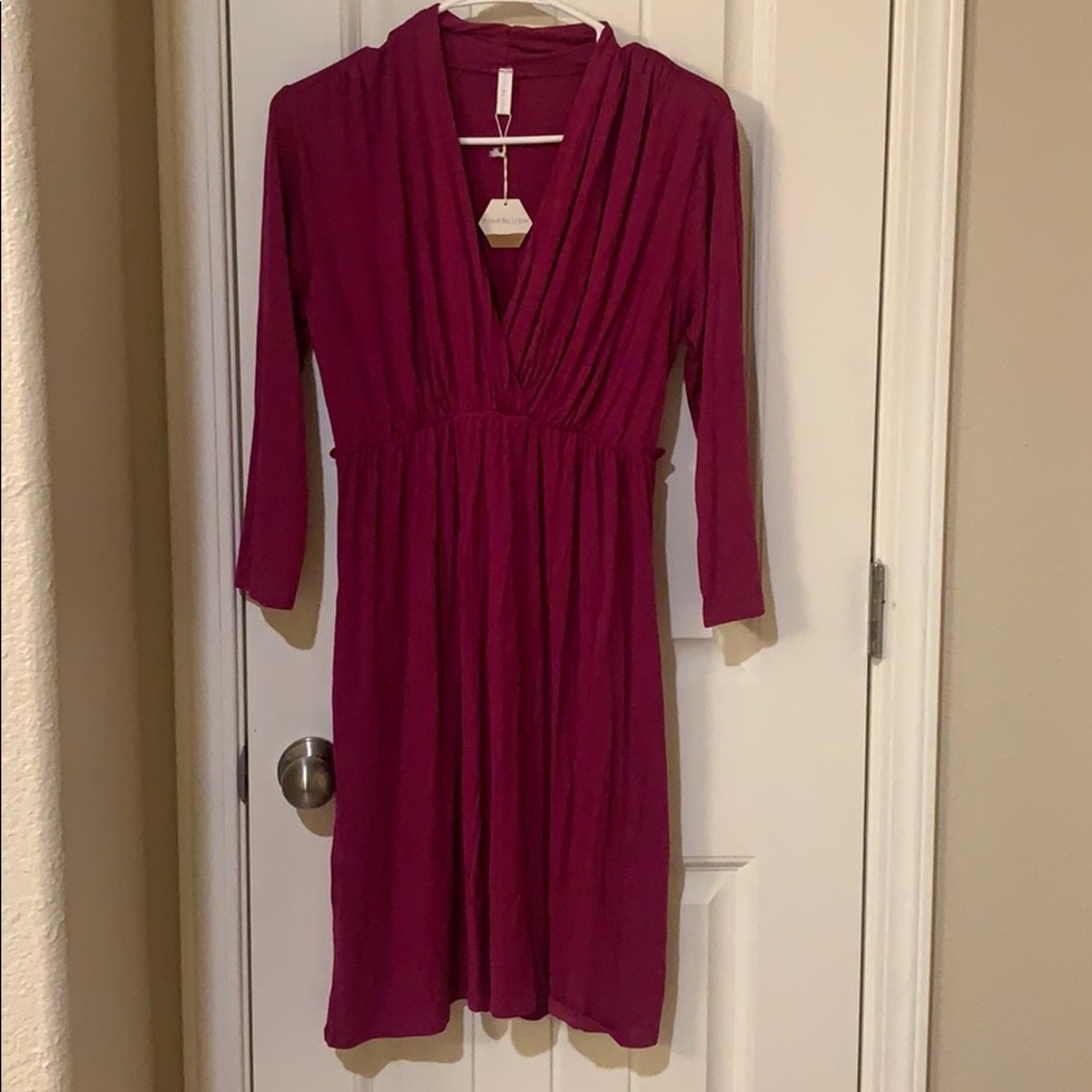 Deep pink fall dress